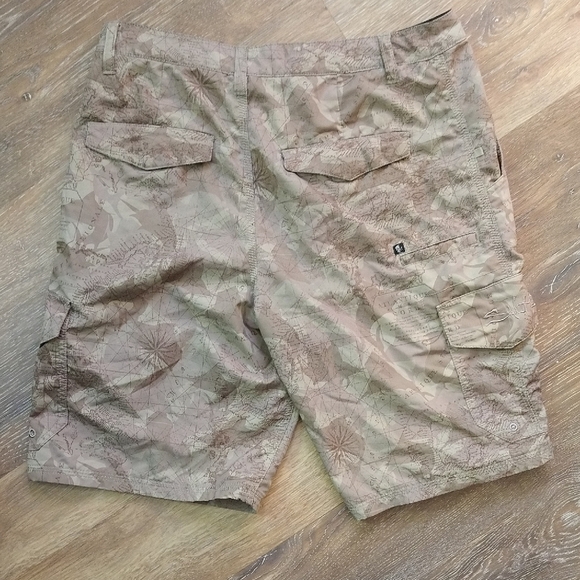 Salt Life Tan Cargo Shorts with Relaxed Fit and Belt Loops - Picture 3 of 3